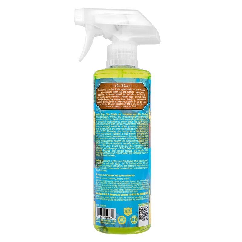 Chemical Guys Pina Colada Air Freshener & Odor Eliminator - 16oz (Case of 6)