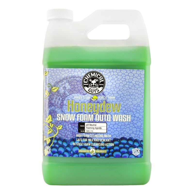 Chemical Guys Honeydew Snow Foam Auto Wash Cleansing Shampoo - 1 Gallon (Case of 4)
