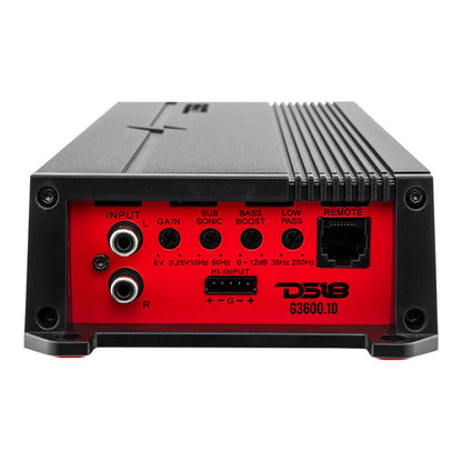 DS18 1-Channel Amplifier 1200/1ohm 900/2ohm 500/4ohm Watts RMS