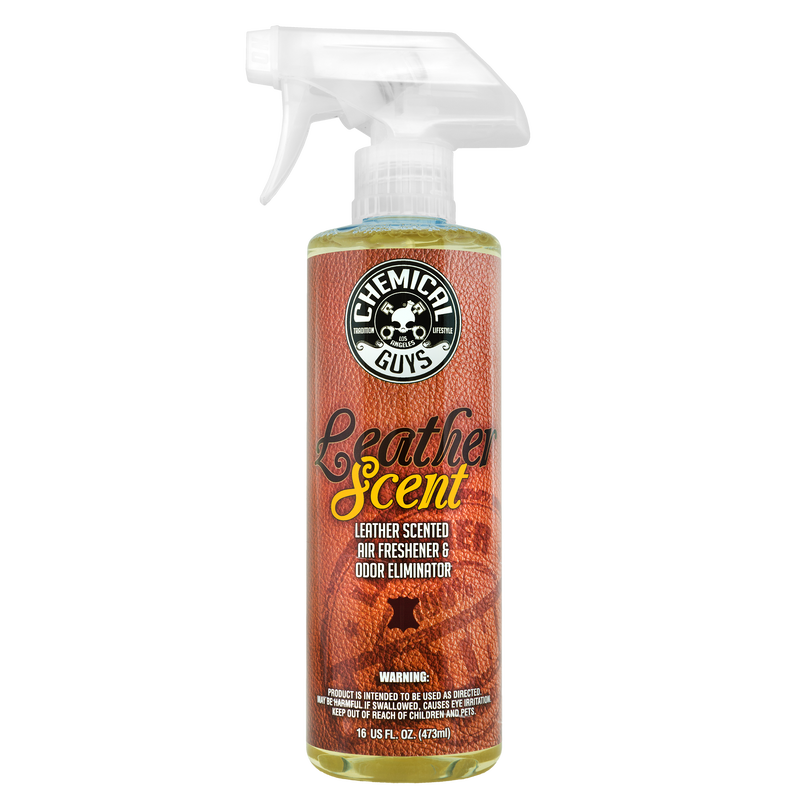 Chemical Guys Leather Scent Air Freshener & Odor Eliminator - 16oz (Case of 6)