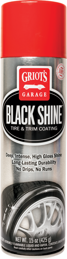 Griots Garage 10938 Black Shine Tire and Trim Coating - 15oz (Aerosol) (Case of 6)