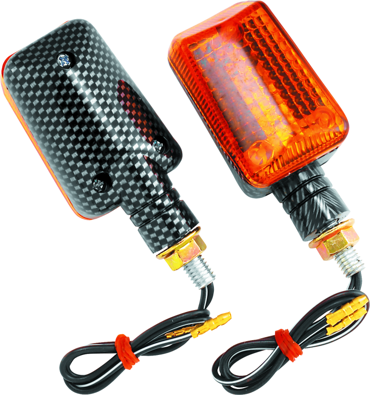 BikeMaster Universal Ministalk Marker Light - Carbon/Amber