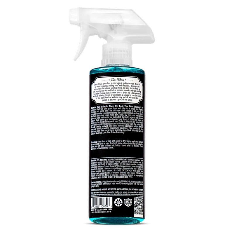 Chemical Guys Galactic Black Wet Tire Shine Coating - 16oz (Case of 6)