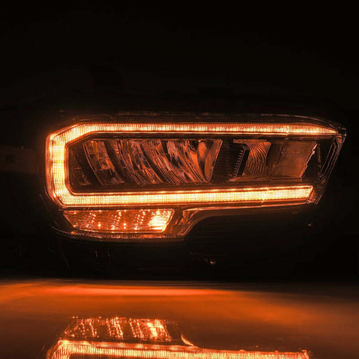 AlphaRex 16-23 Toyota Tacoma LUXX-Series LED Crystal Headlights - Alpha-Black