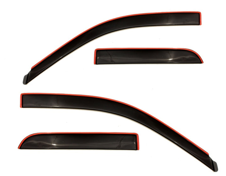 AVS 09-18 Dodge RAM 1500 Quad Cab Ventvisor Low Profile In-Channel Deflectors 4pc - Smoke