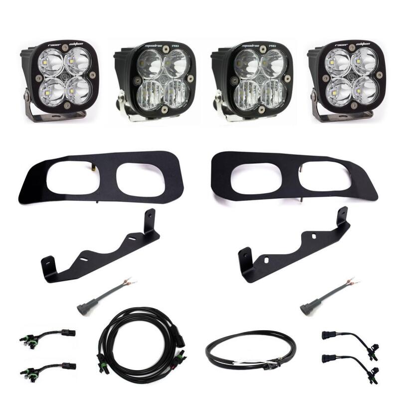Baja Designs 2023+ Ford F-250/350 Squadron Racer/Pro Unlimited Dual Fog Pocket Light Kit w/ Upfitter