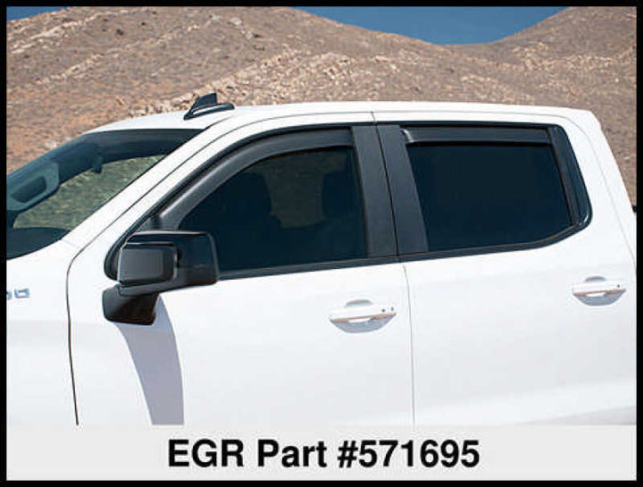 EGR 2019 Chevy 1500 Crew Cab In-Channel Window Visors - Matte