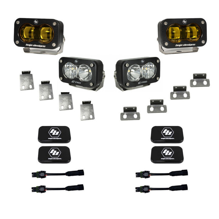 Baja Designs 21+ Ford Raptor S2 SAE Pro Fog Pocket Light Kit