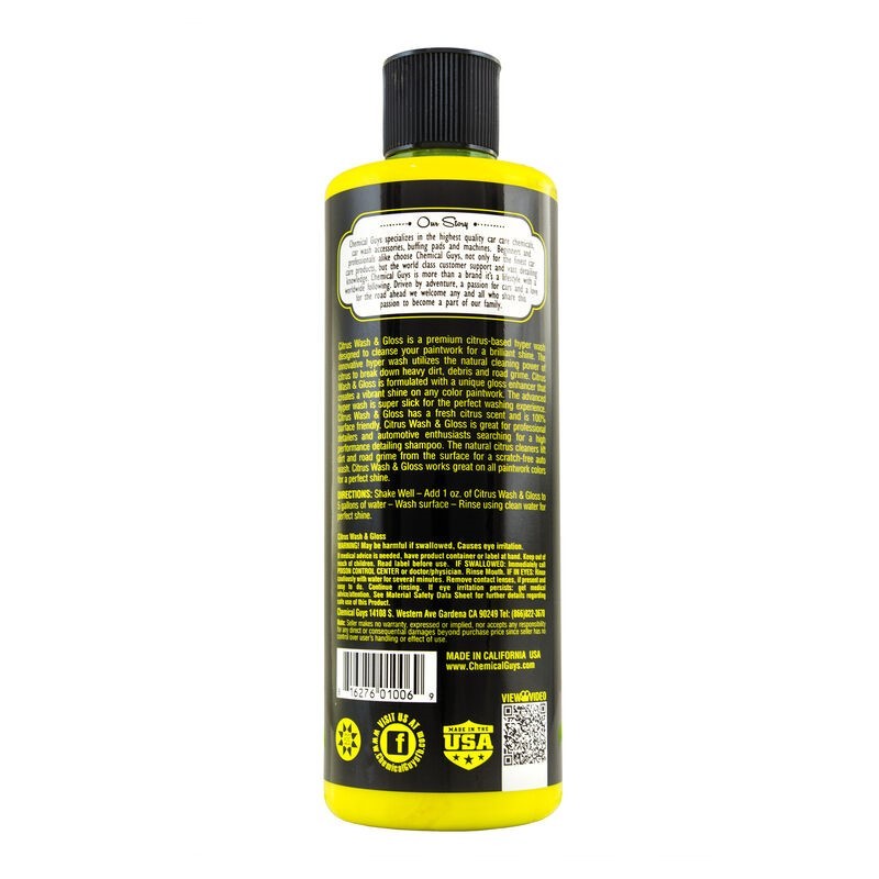 Chemical Guys Citrus Wash & Gloss Concentrated Car Wash - 16oz (Case of 6)