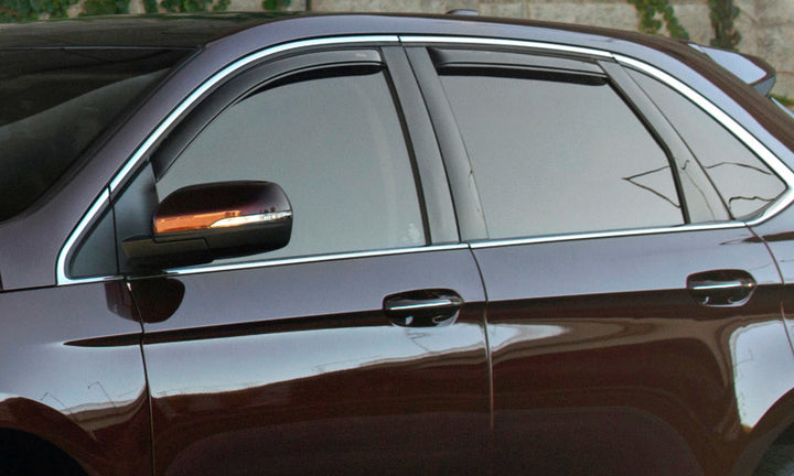 AVS 14-18 Jeep Cherokee Ventvisor In-Channel Front & Rear Window Deflectors 4pc - Smoke