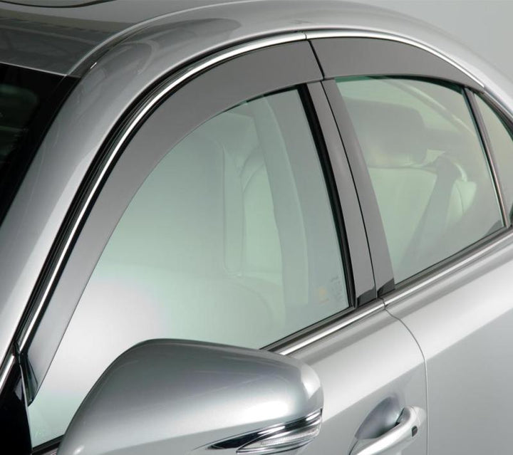 AVS 06-13 Lexus IS250 Ventvisor Low Profile Deflectors 4pc - Smoke w/Chrome Trim