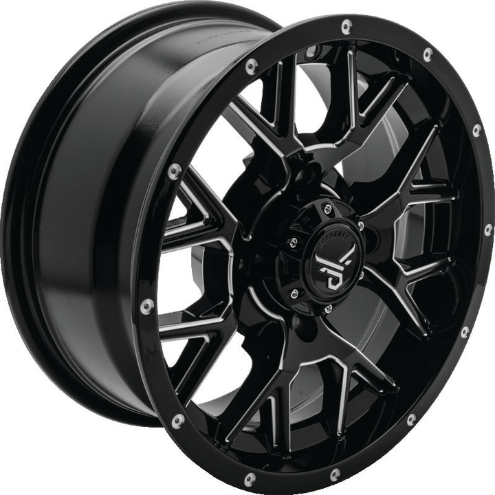 QuadBoss Barbwire 14X7 - 5+2 - 4/110 - Black Machined