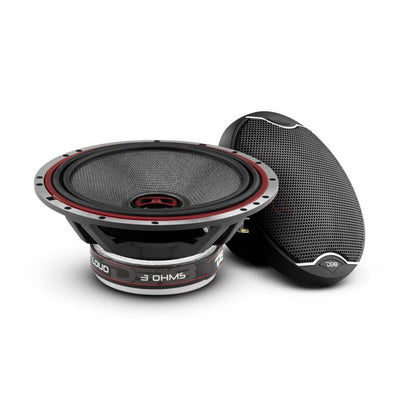DS18 6.5in 120 Watts RMS 3 ohm 2-Way Coaxial Speakers And Component System w/ Fiberglass Cone