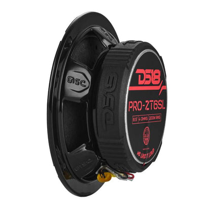 DS18 PRO-ZT6SL 6.5in 200 Watts RMS 4 ohm Mid-Range Water Resistant Cone Shallow Loudspeaker