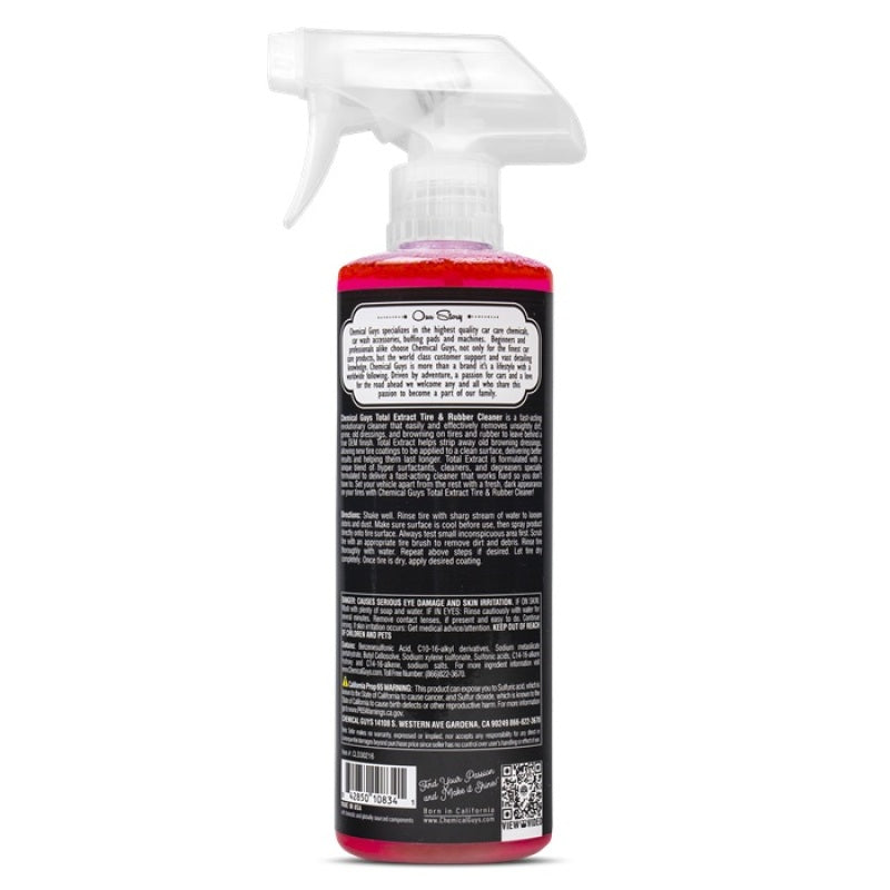 Chemical Guys Total Extract Tire & Rubber Cleaner - 16oz (Case of 6)