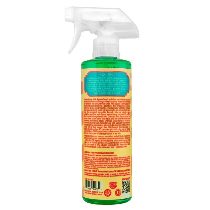 Chemical Guys JDM Squash Air Freshener & Odor Eliminator - 16oz (Case of 6)