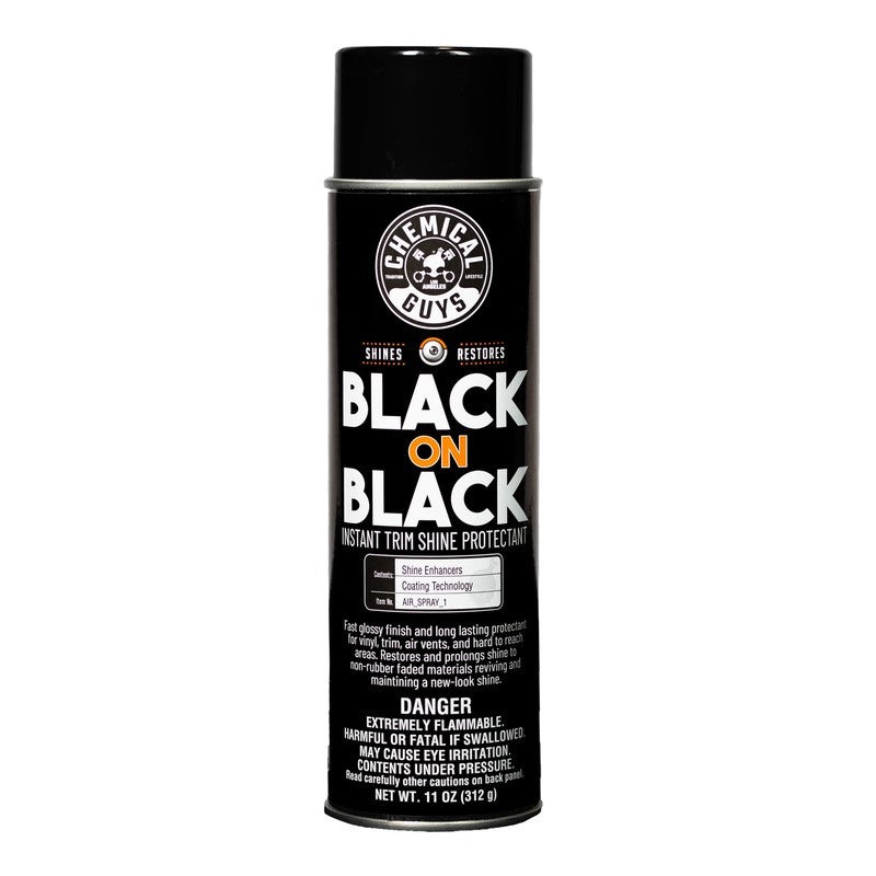 Chemical Guys Black on Black Instant Trim Shine Spray Dressing - 11oz (Aerosol) (Case of 6)
