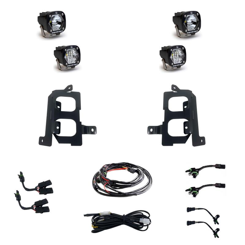 Baja Designs 447855 2500HD/3500HD S1 Dual Fog Pocket Light Kit for 20-22 Sierra