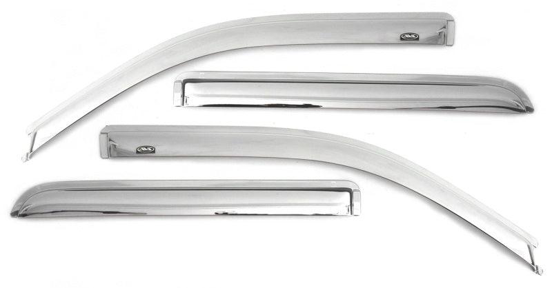 AVS 06-12 Ford Fusion Ventvisor Outside Mount Front & Rear Window Deflectors 4pc - Chrome