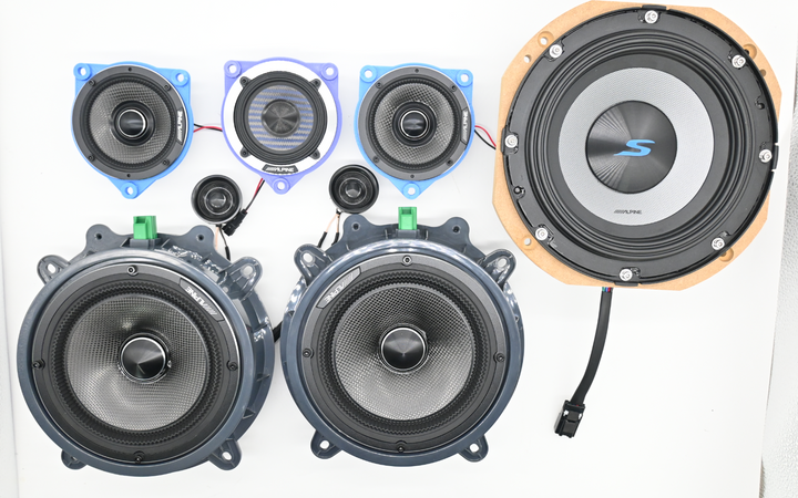 Alpine Premium Speaker Upgrade Tesla Model Y &amp; Model 3 HepaKing Brackets