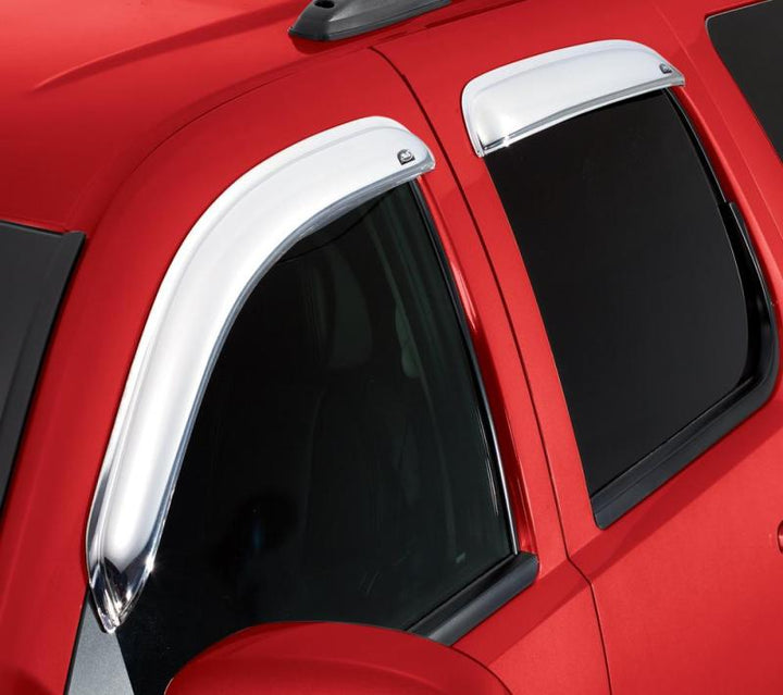 AVS 10-18 Toyota 4Runner Ventvisor Outside Mount Front & Rear Window Deflectors 4pc - Chrome