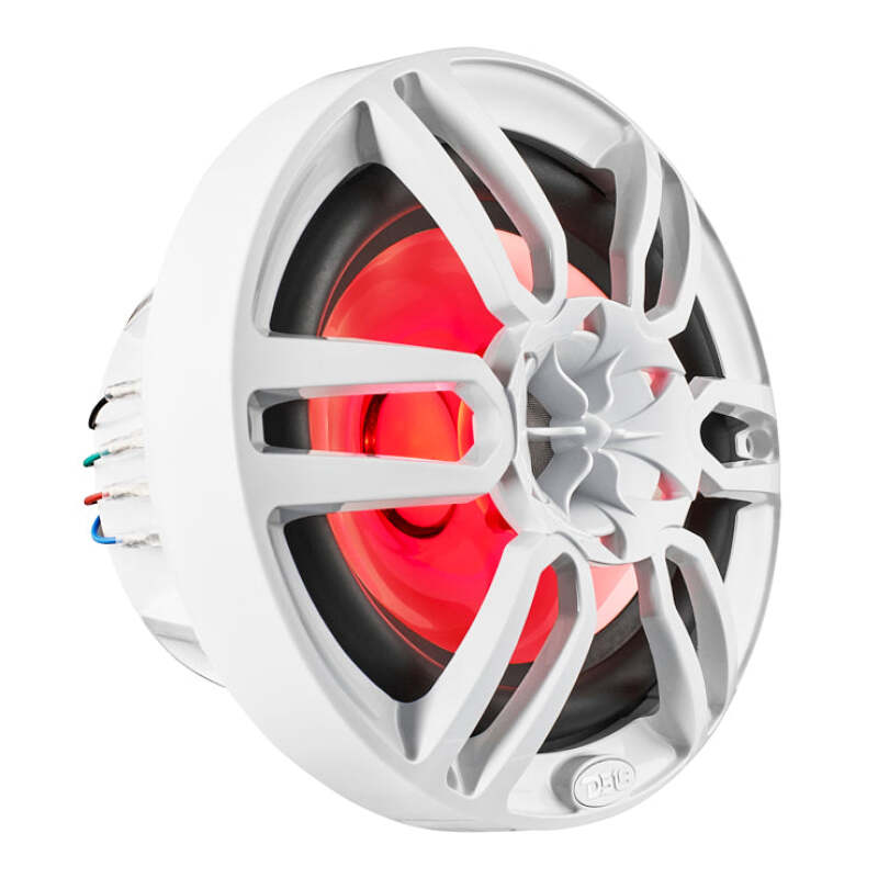 DS18 NXL Series Coaxial Marine Speaker w/ RGB Lights 6x9in 2-Way 125 Watts RMS 4 ohm White