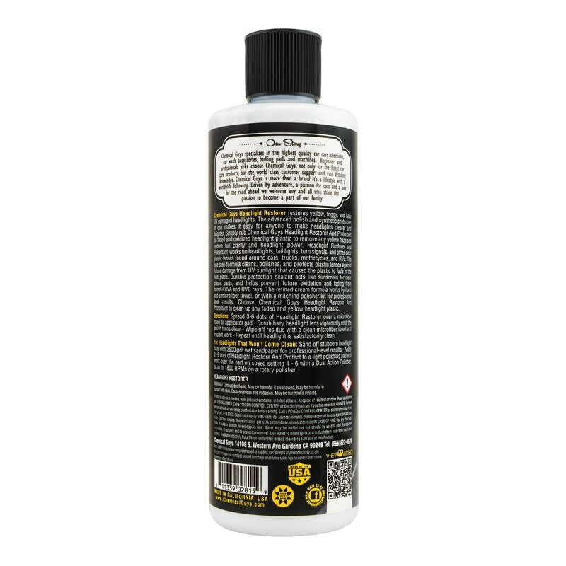 Chemical Guys Headlight Restorer & Protectant - 16oz (Case of 6)