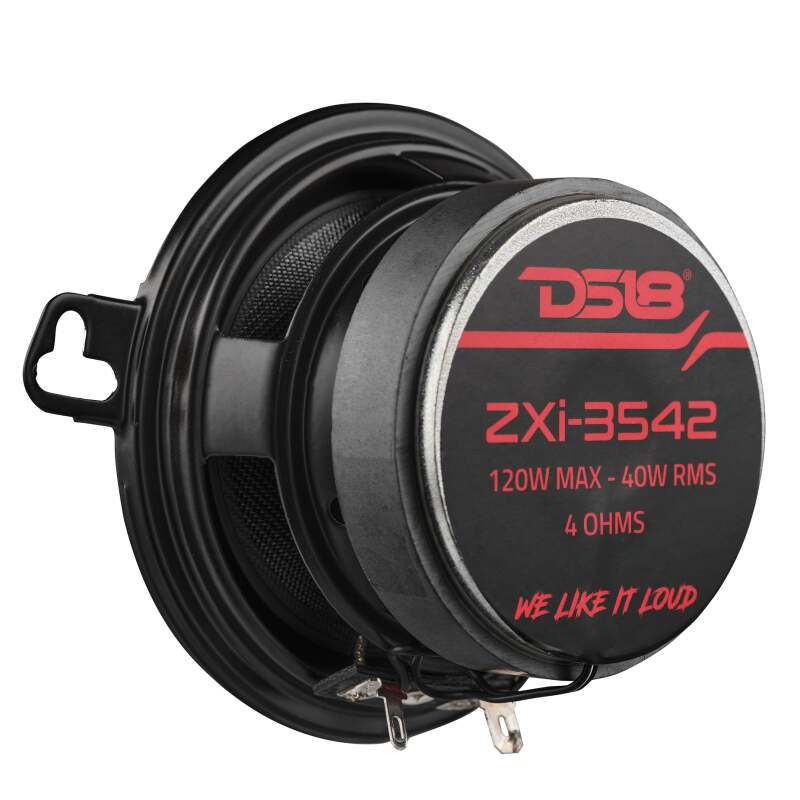 DS18 3.5in 40 Watts RMS 4 ohm 2-Way Coaxial Speaker w/ Kevlar Cones