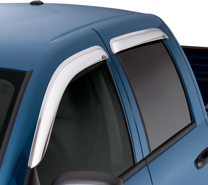 AVS 99-16 Ford F-250 Super Duty Supercrew Ventvisor Front & Rear Window Deflectors 4pc - Chrome