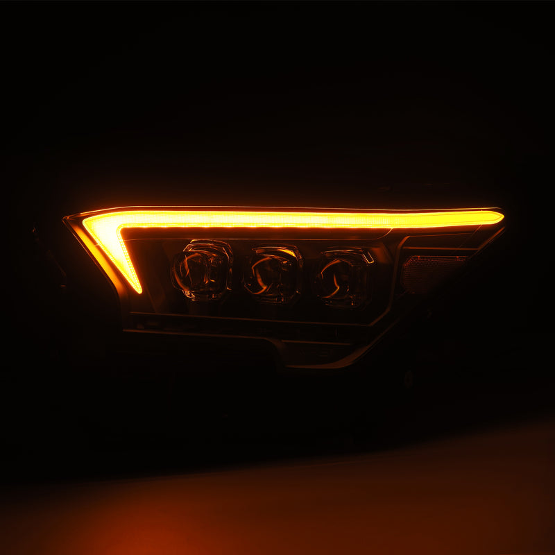 AlphaRex 2023+ Toyota Tacoma NOVA-Series LED Proj Headlights Black w/Actv Light & Seq. Sig + DRL