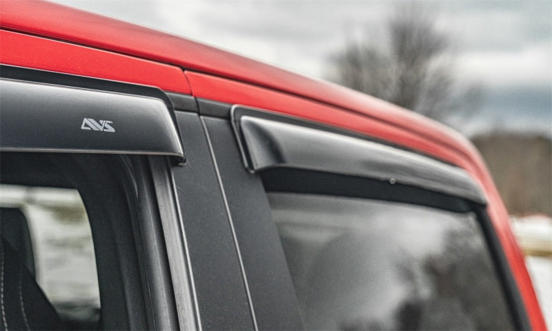 AVS 2019 RAM 1500 Crew Cab Ventvisor Outside Mount Front & Rear Window Deflectors 4pc - Smoke