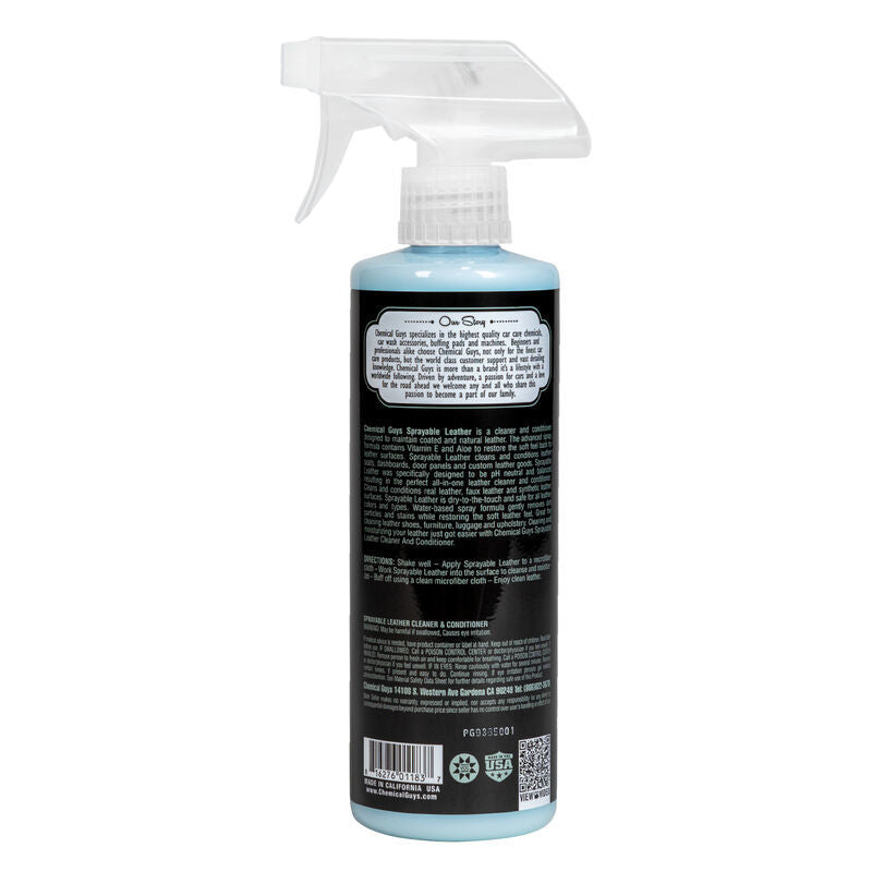 Chemical Guys Sprayable Leather Cleaner & Conditioner In One - 16oz (Case of 6)