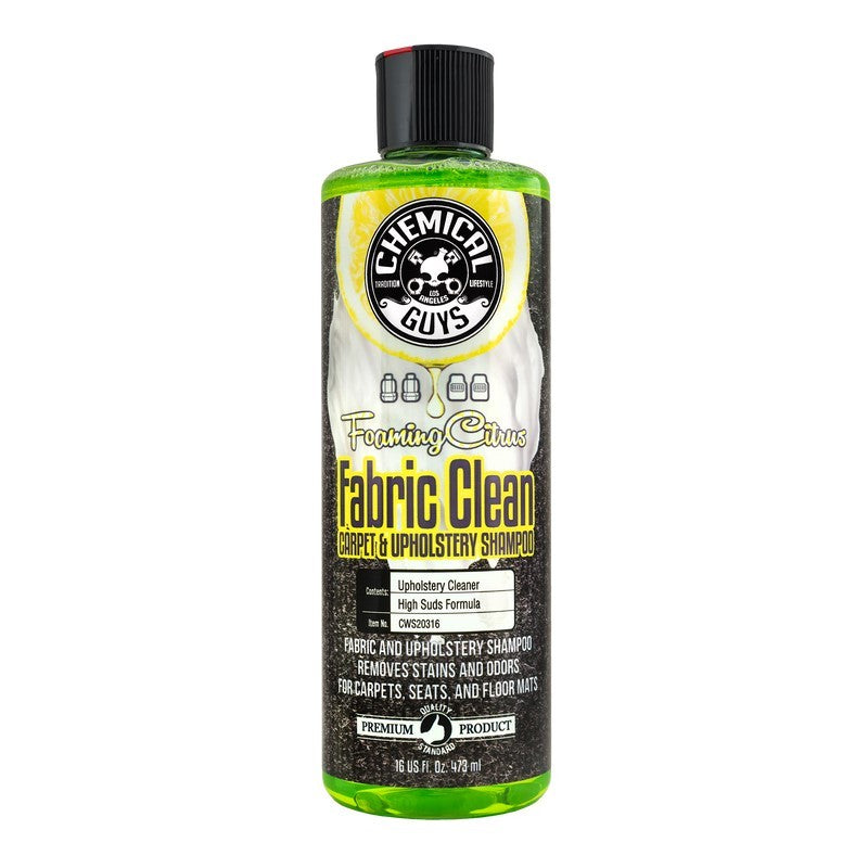 Chemical Guys Foaming Fabric Clean Carpet/Upholstery Shampoo & Odor Eliminator - 16oz (Case of 6)