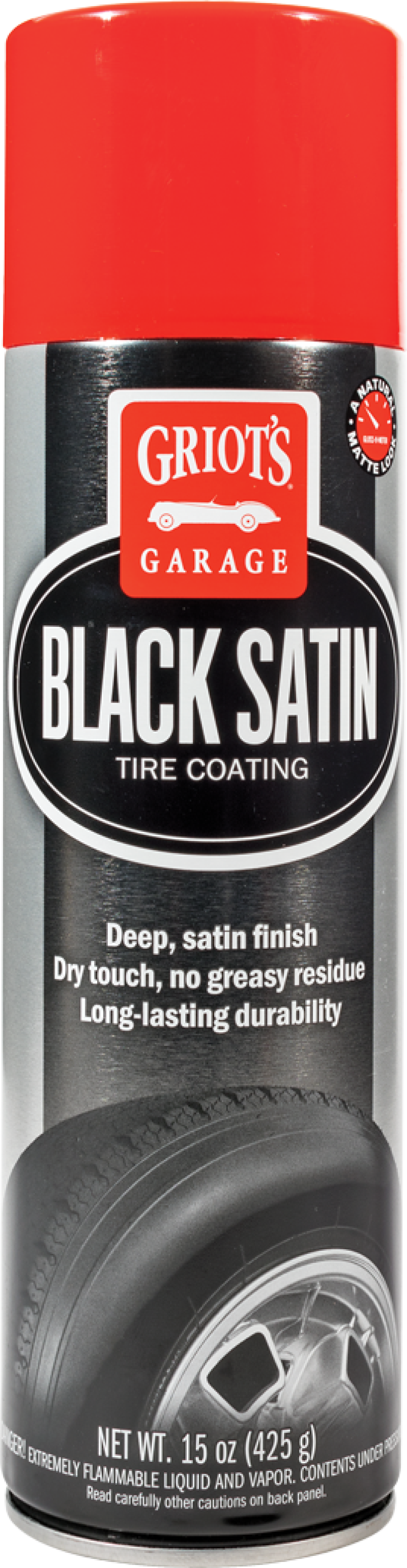 Griots Garage Black Satin Tire Coating - 15oz (Aerosol) (Case of 6)