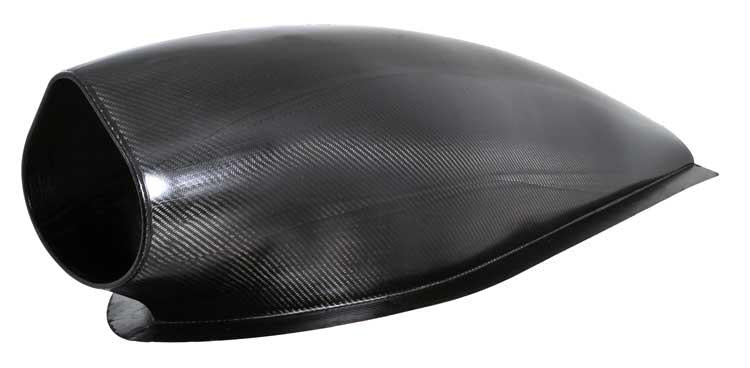 K&N Universal Filter with Carbon Fiber Top & Base-12in Base O/S Length x 6in Base O/S Width x 7in H