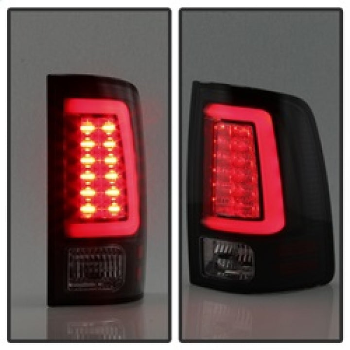Spyder 13-14 Dodge Ram 1500 Light Bar LED Tail Lights - Black Smoke ALT-YD-DRAM13V2-LED-BSM