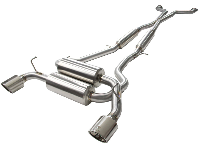 aFe Takeda 2-1/2in 304SS Cat-Back Exhaust Infiniti G37 08-13/Q60 14-15 V6-3.7 w/ Polished Tips