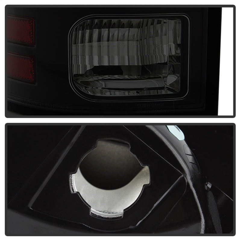Spyder 13-14 Dodge Ram 1500 Light Bar LED Tail Lights - Black Smoke ALT-YD-DRAM13V2-LED-BSM