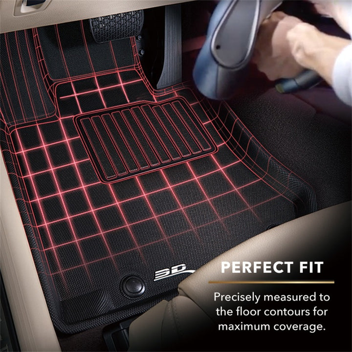 3D MAXpider 2016-2019 Mazda CX-9 Kagu 2nd Row Floormats - Black