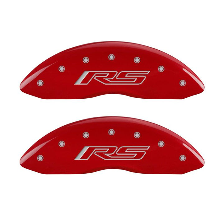 MGP 4 Caliper Covers Engraved Front & Rear Gen 5/RS Red finish silver ch