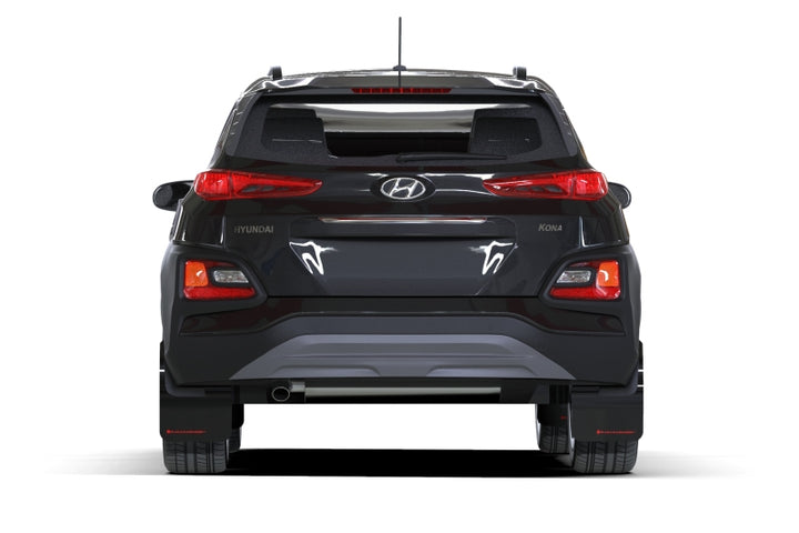 Rally Armor 18-23 Hyundai Kona Black UR Mud Flap w/Grey Logo