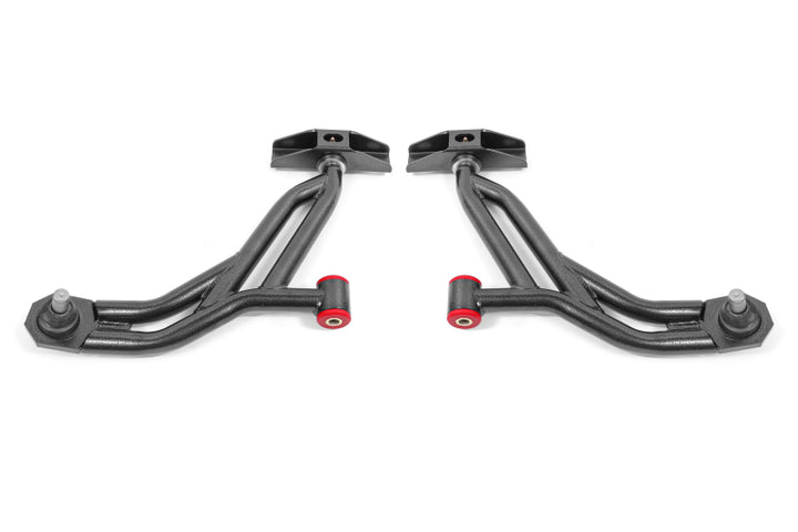 BMR 10-14 Ford Mustang / Shelby GT500 Non-Adj. Lower A-Arms (Poly/Delrin) - Black Hammertone