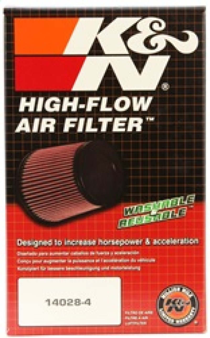 K&N Universal Air Filter - Round Tapered - 3in Top OD x 3.75in Base OD x 6in H x 2.438in Flange ID