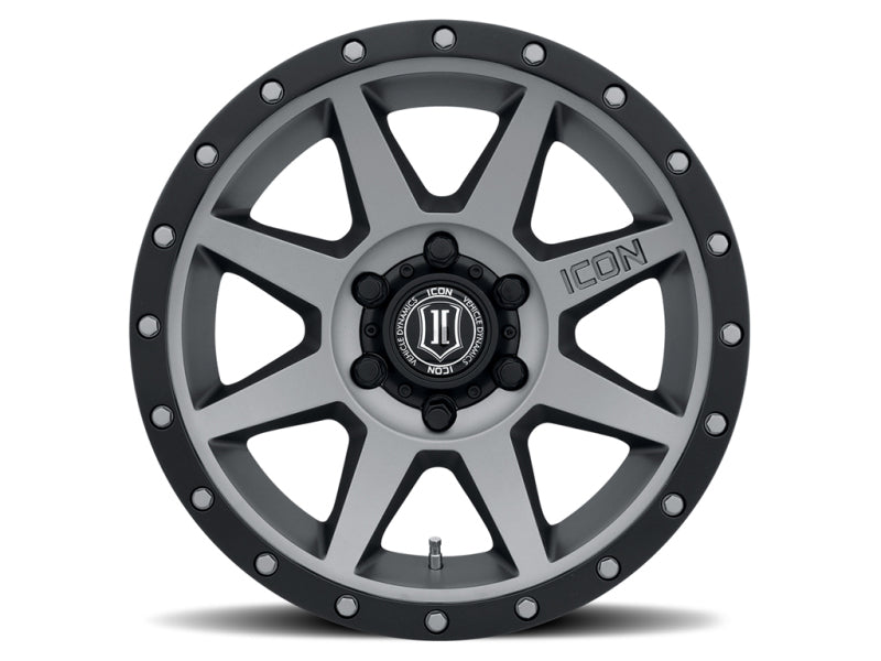 ICON Rebound 17x8.5 6x5.5 25mm Offset 5.75in BS 95.1mm Bore Titanium Wheel