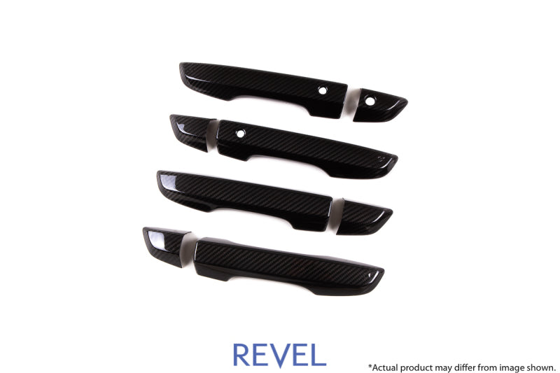 Revel GT Dry Carbon Door Outer Handle Cover (FL/FR/RL/RR) 16-18 Honda Civic - 8 Pieces