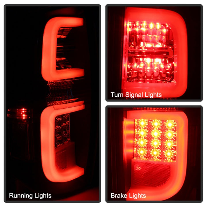 Spyder Toyota Tundra 2014-2016 Light Bar LED Tail Lights Black ALT-YD-TTU14-LED-BK