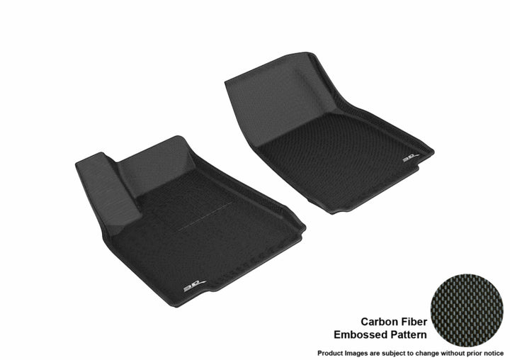 3D MAXpider 2016-2020 Tesla Model X Kagu 1st Row Floormat - Black