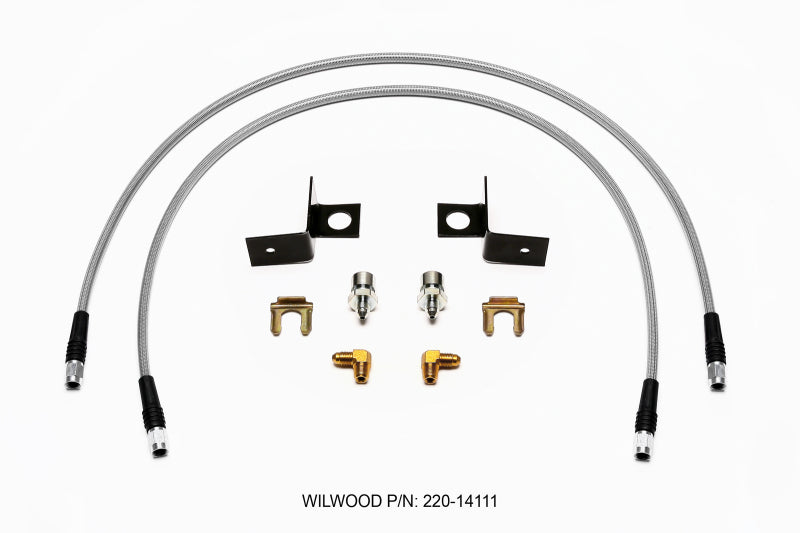 Wilwood Flexline Kit 30 inch -3 3/8-24 IF 1/8 NPT 90 Degree