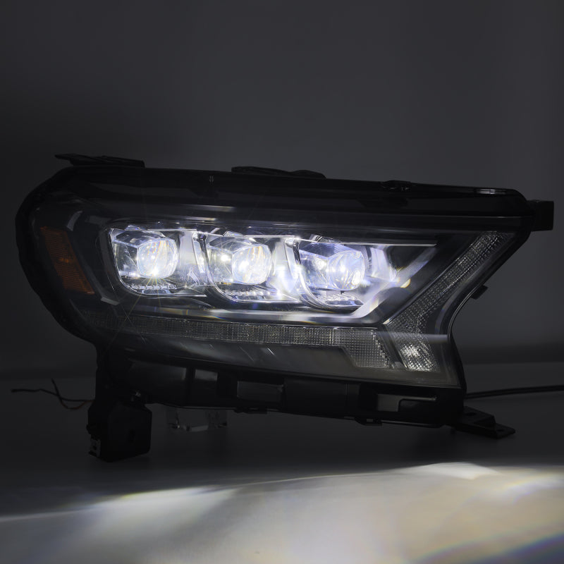 AlphaRex 19-21 Ford Ranger NOVA LED Proj Headlight Plnk Style Alpha Blk w/Activ Light/Seq Signal/DRL