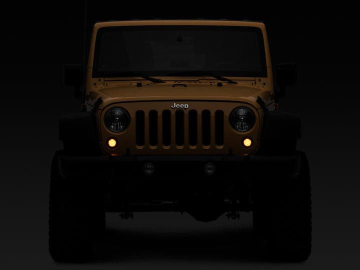 Raxiom 07-18 Jeep Wrangler JK Axial Series LED Turn Signals w/ Halo (Smoked)